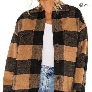 All Saints Luella Plaid Women's Jacket in Black and Brown - Small/4